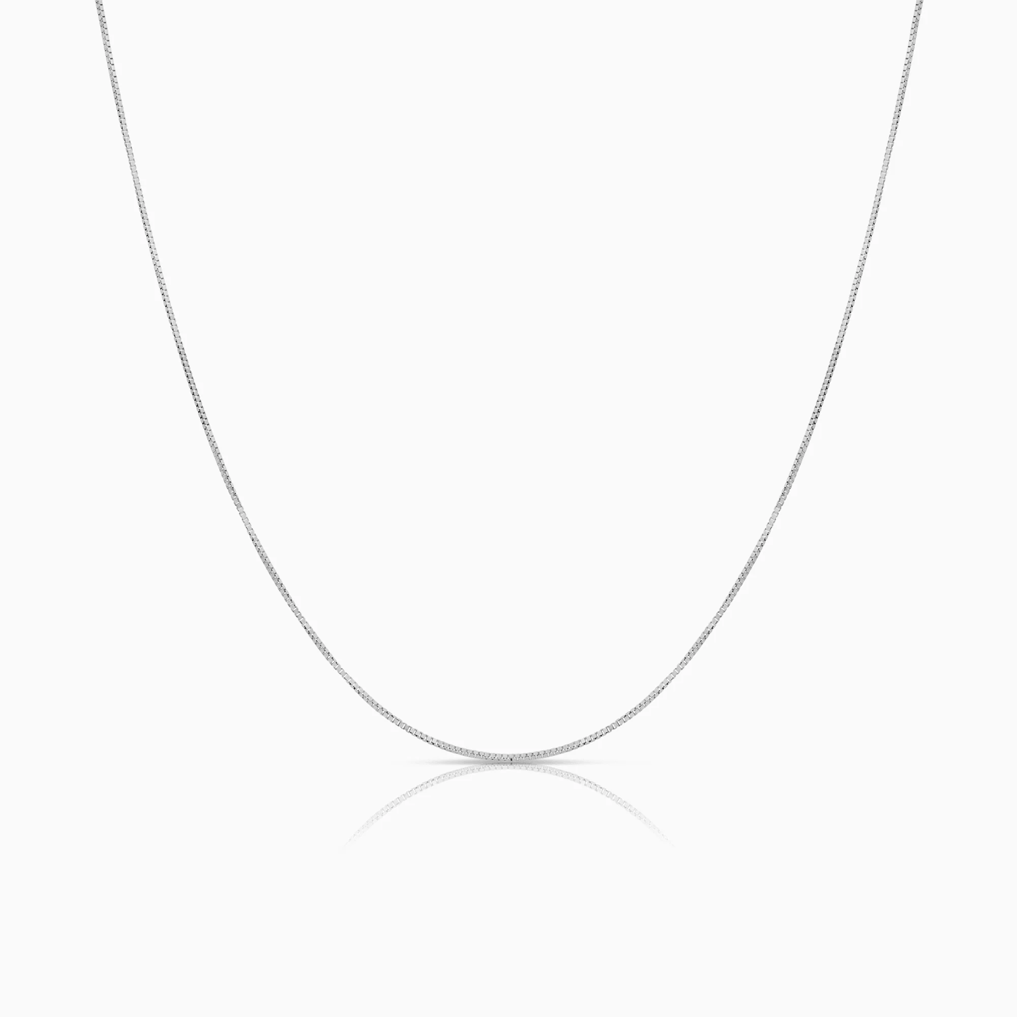 Venetian chain 40cm 18K white gold