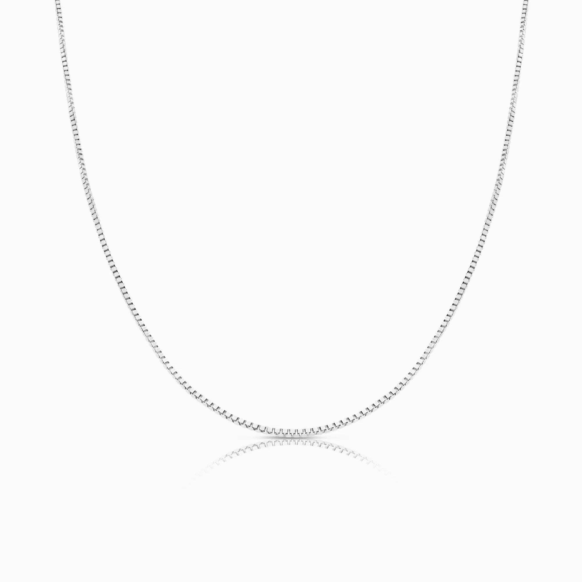 Venezia link 45cm 18K white gold