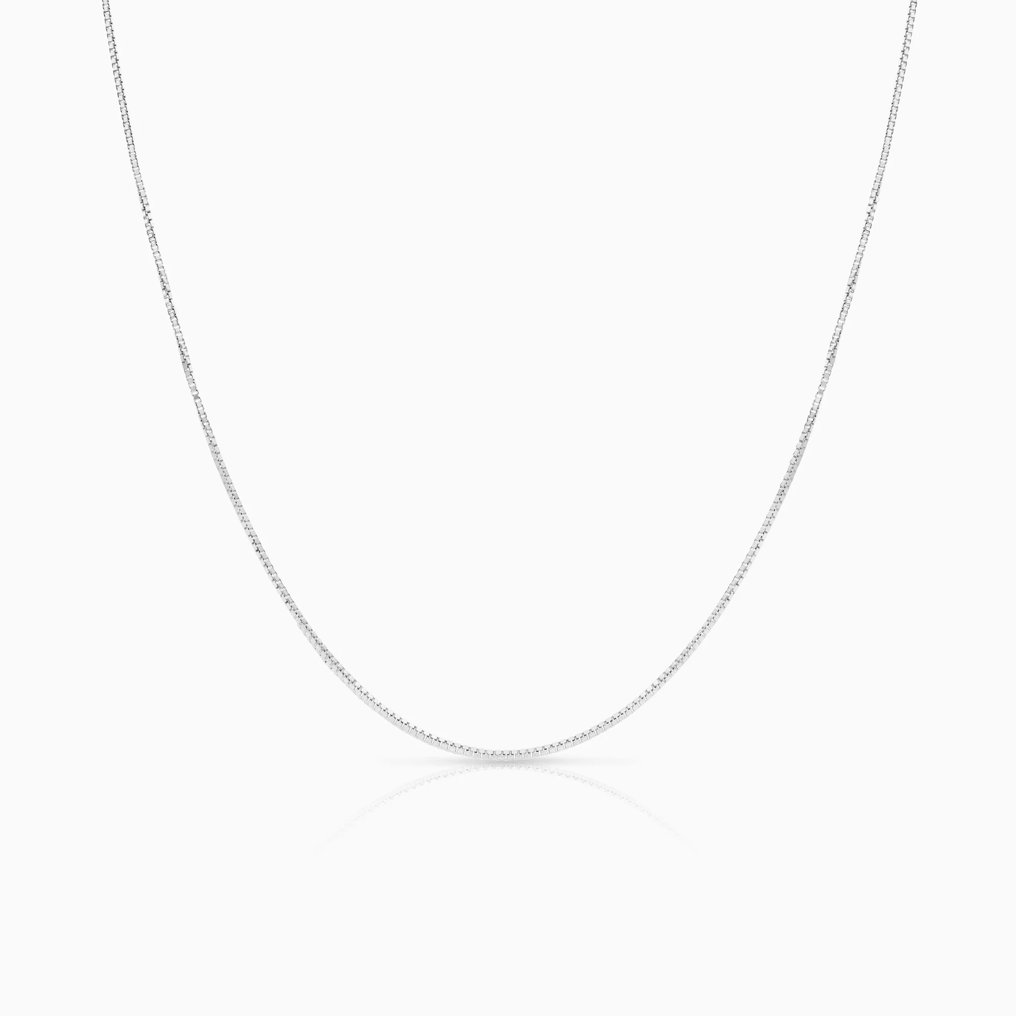 Venetian Chain 46cm 18K White Gold