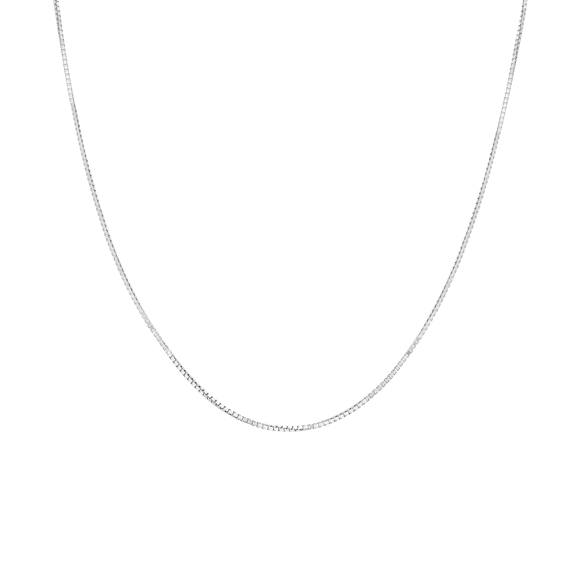 Box chain 50cm 18K white gold - Image 2