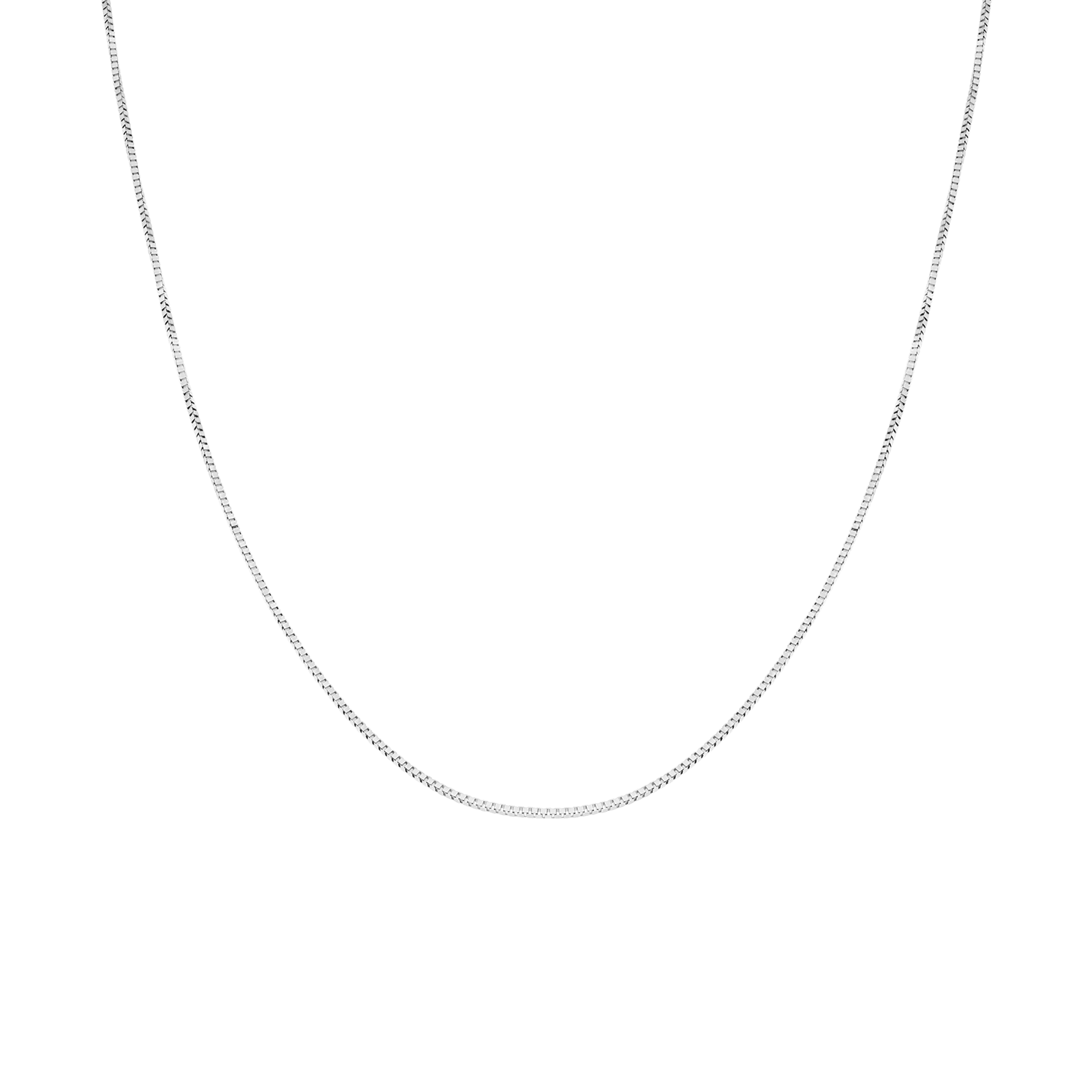 Box chain 50cm 18K white gold - Image 2