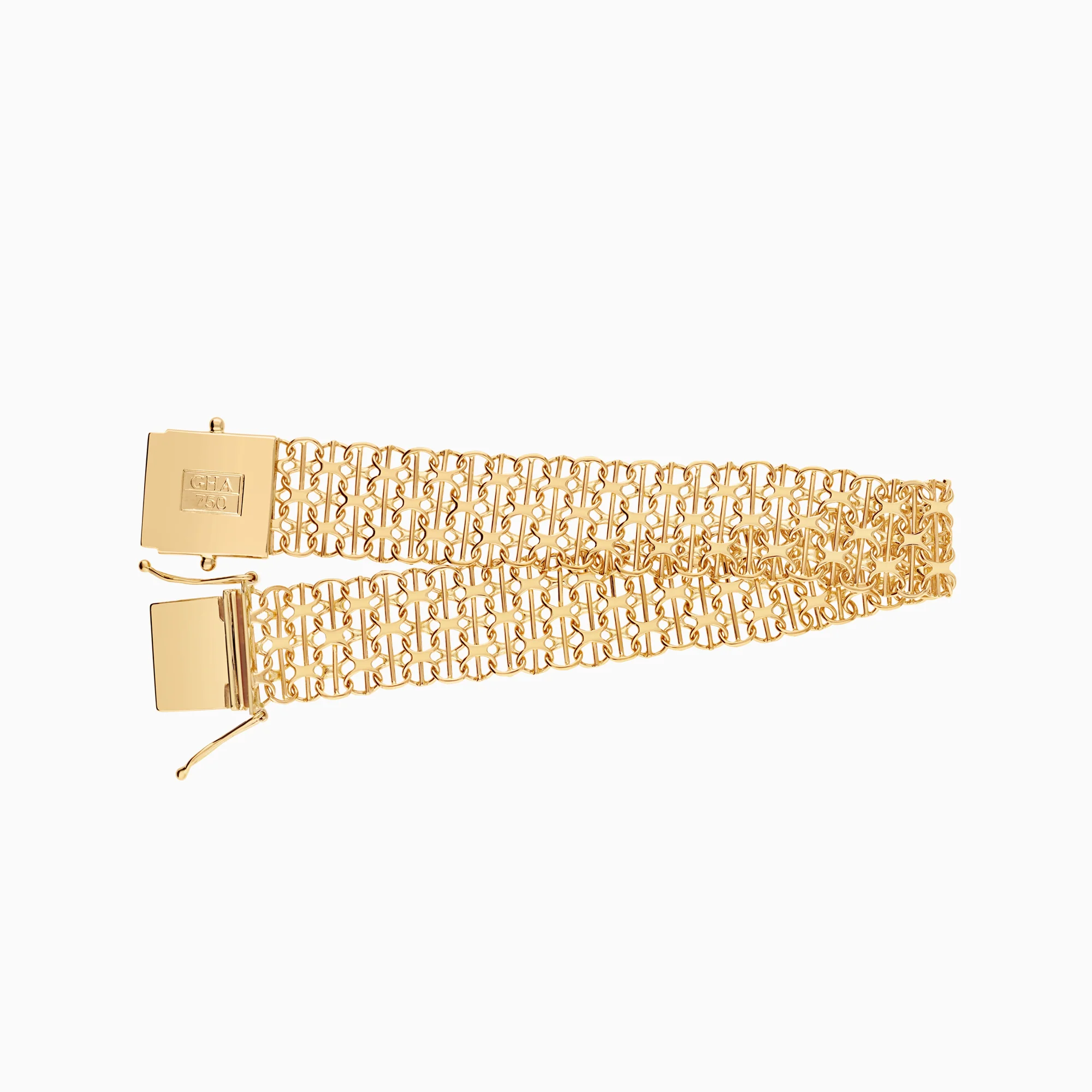 X-link bracelet with bar 18.67g 18K gold - Image 2