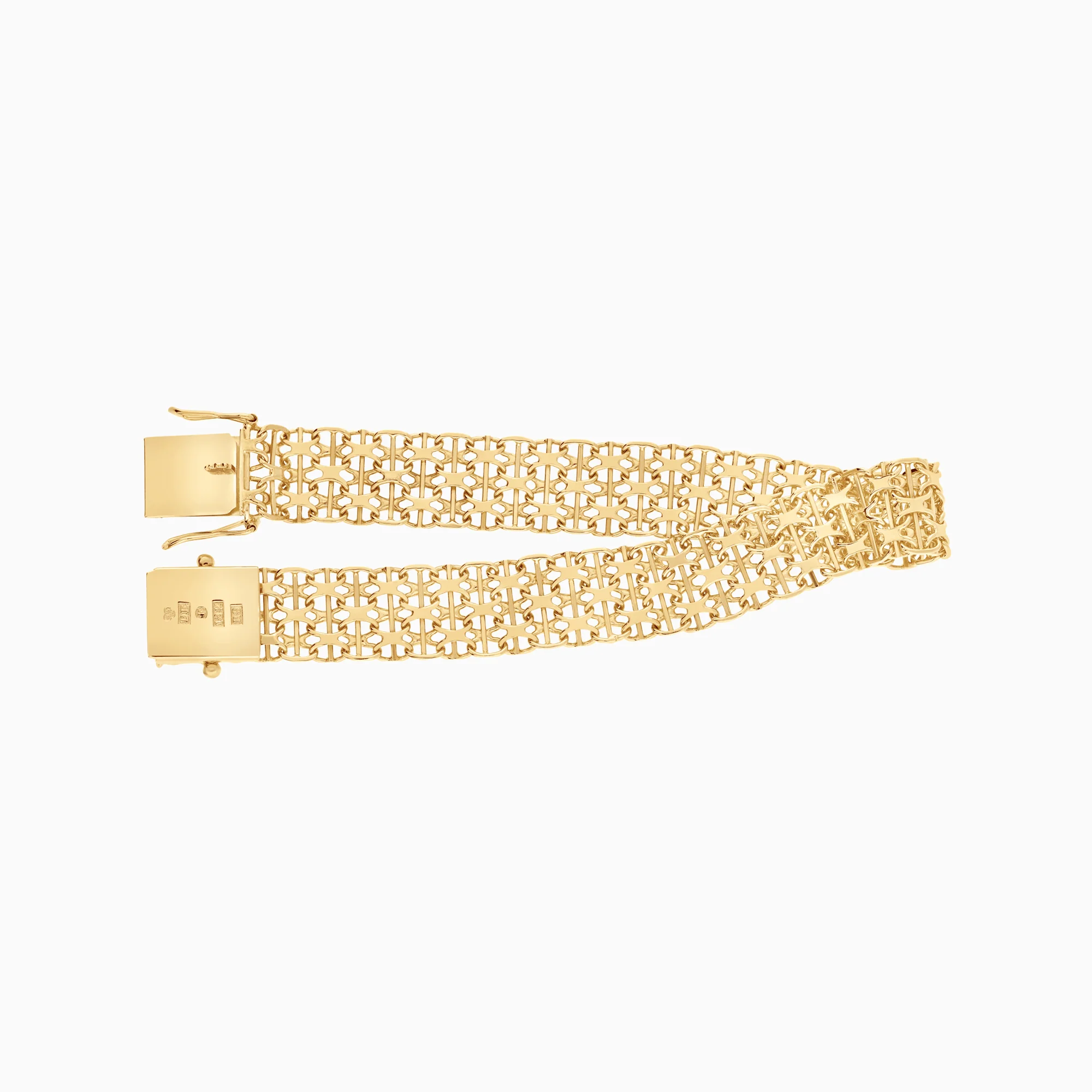 X-link bracelet with bar 17.21g 18K gold - Image 2