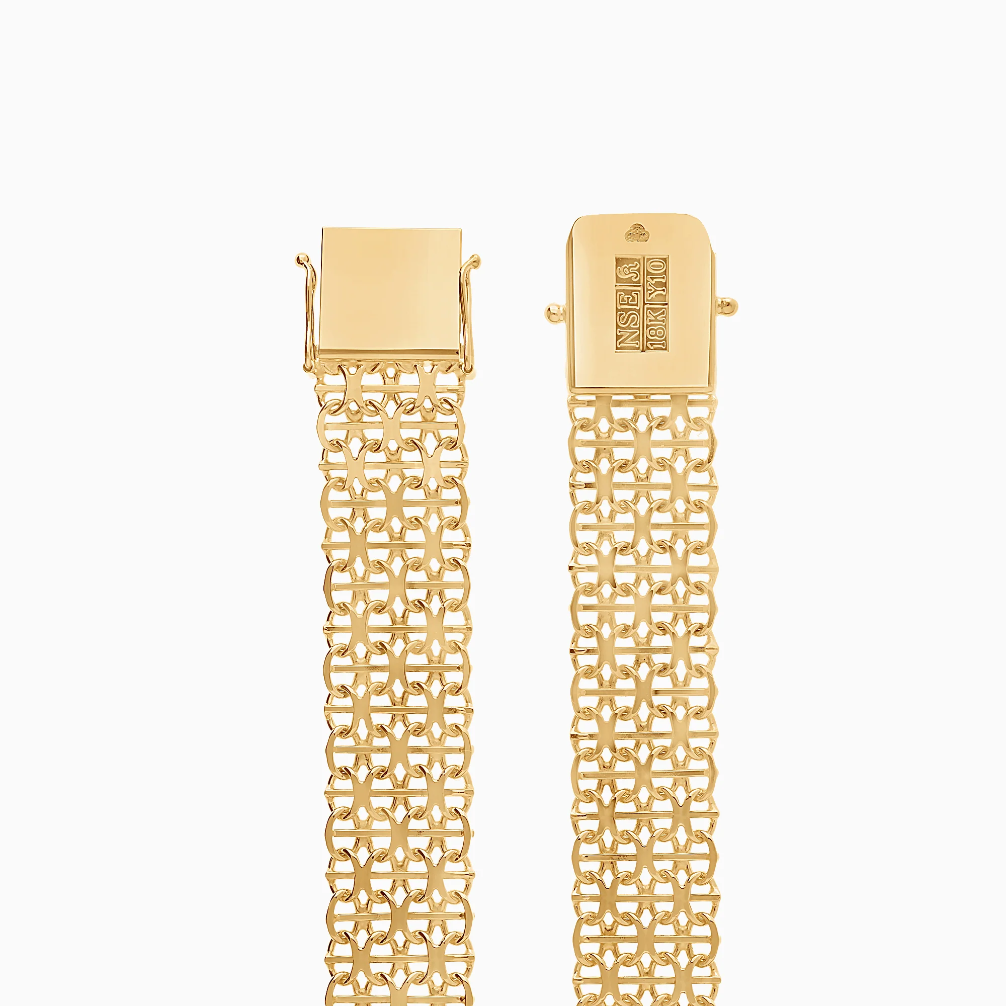 X-Link Bracelet with Bar 20.11g 18K Gold - Image 2