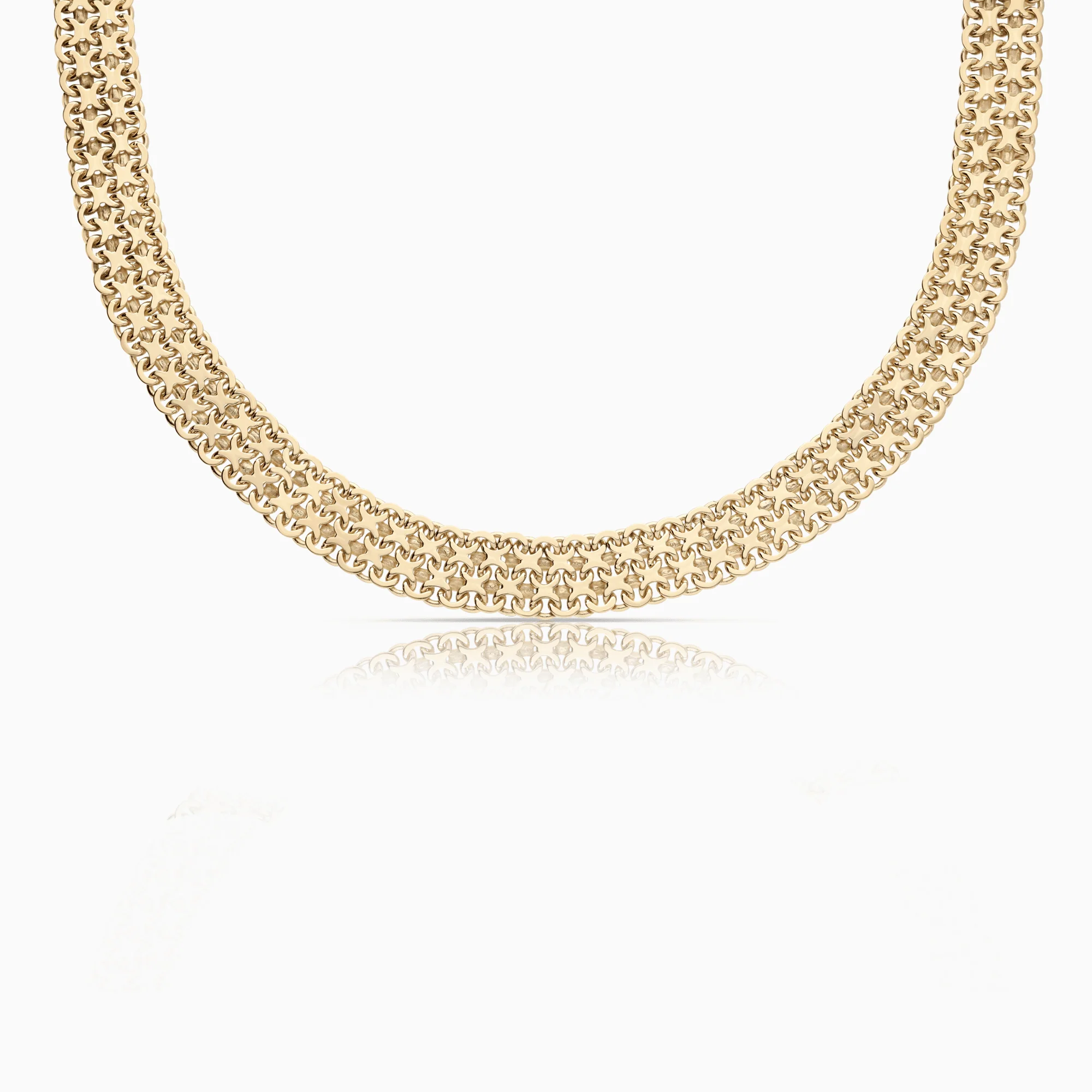 X-link necklace 56.78g 18K gold