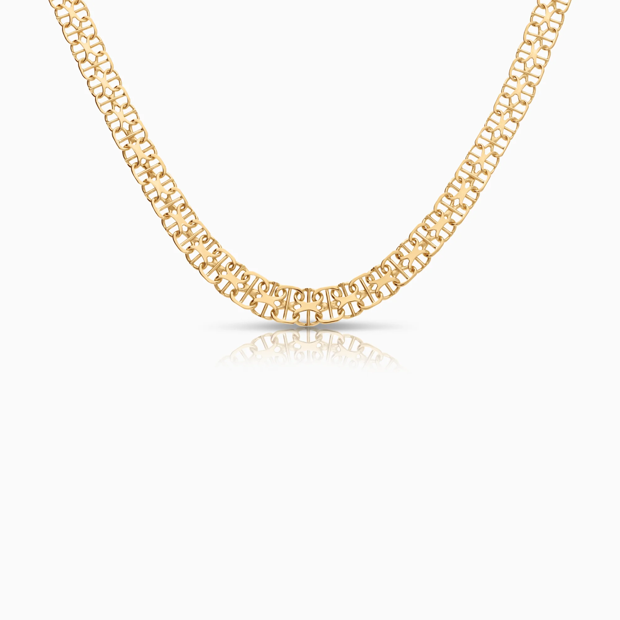 X-link necklace with bar 11.65g 18K gold