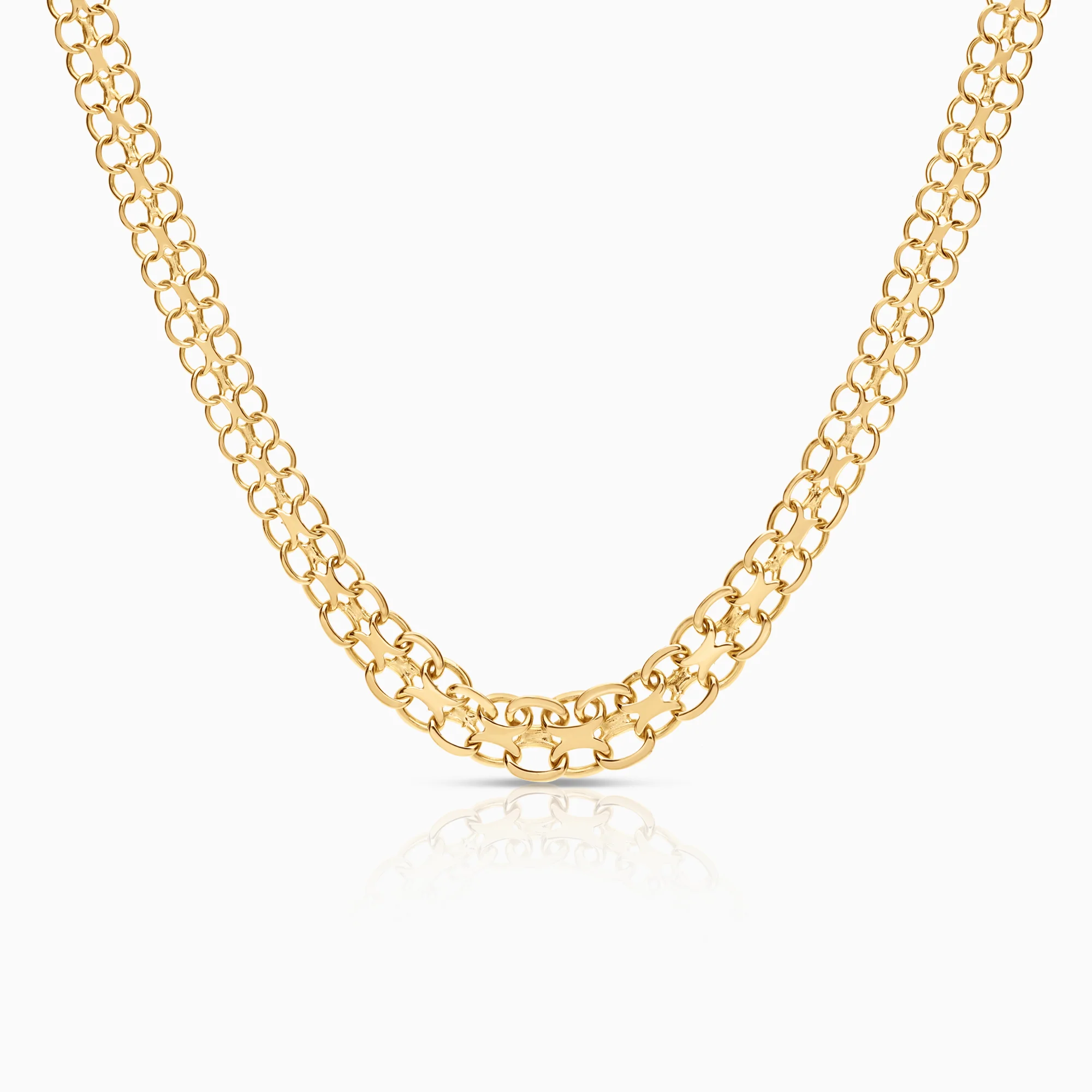 X-link necklace 14.13g 18K gold.