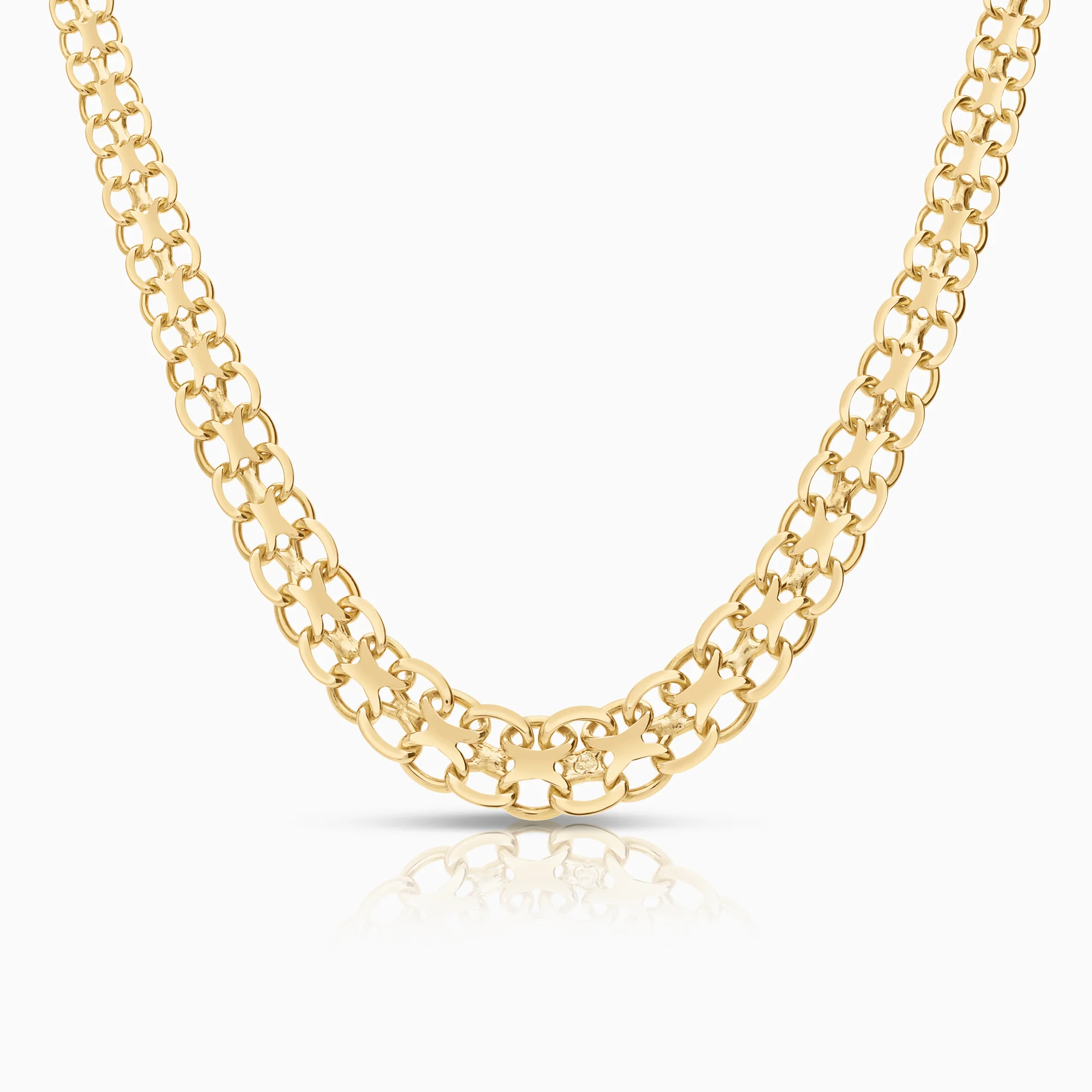 X-link necklace 19.25g 18K gold