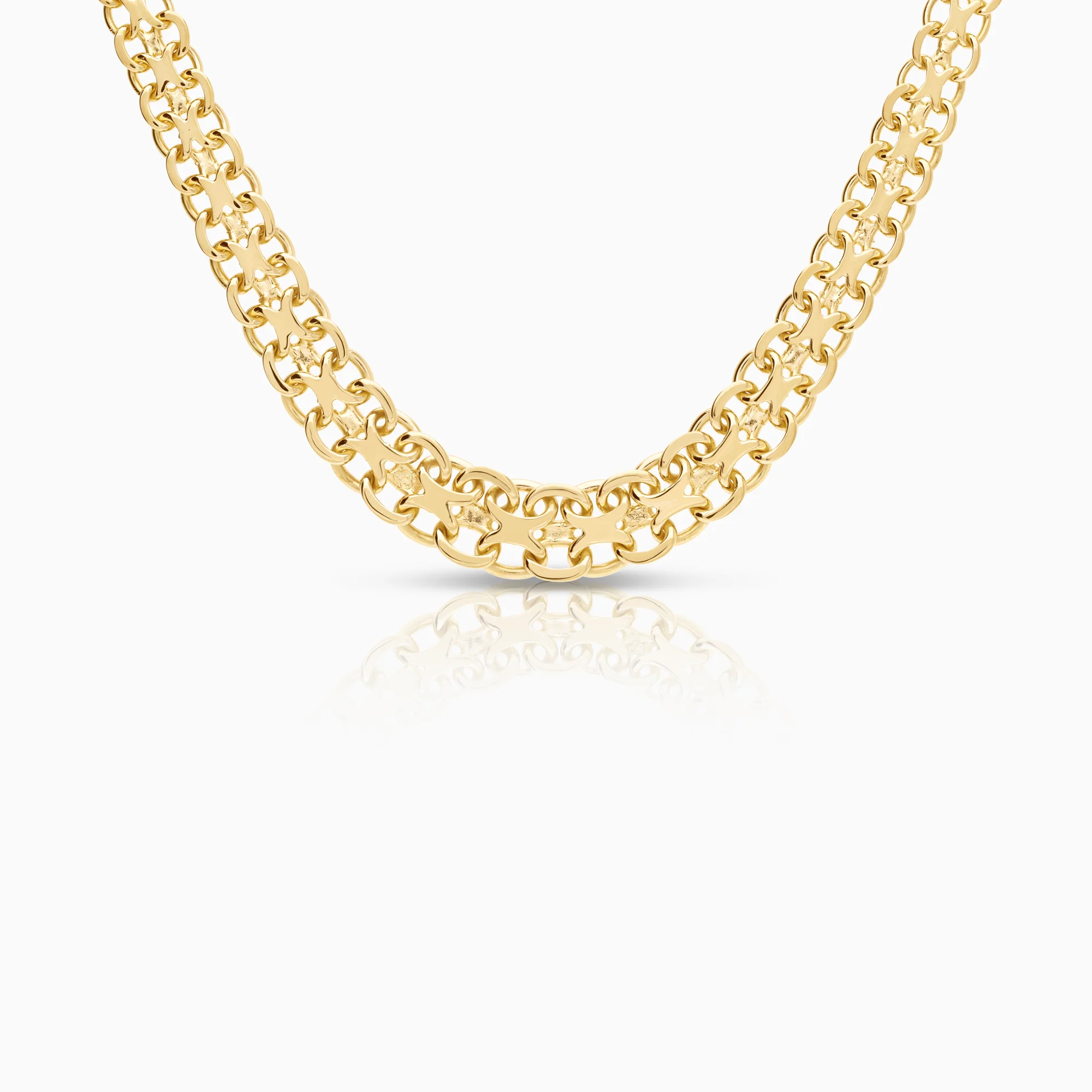 X-link necklace 23.88g 18K gold