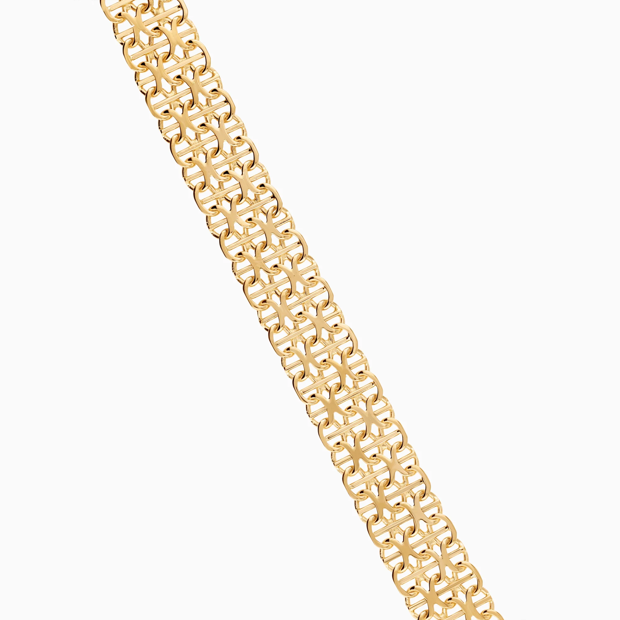 X-link bracelet with bar 15.74g 18K gold
