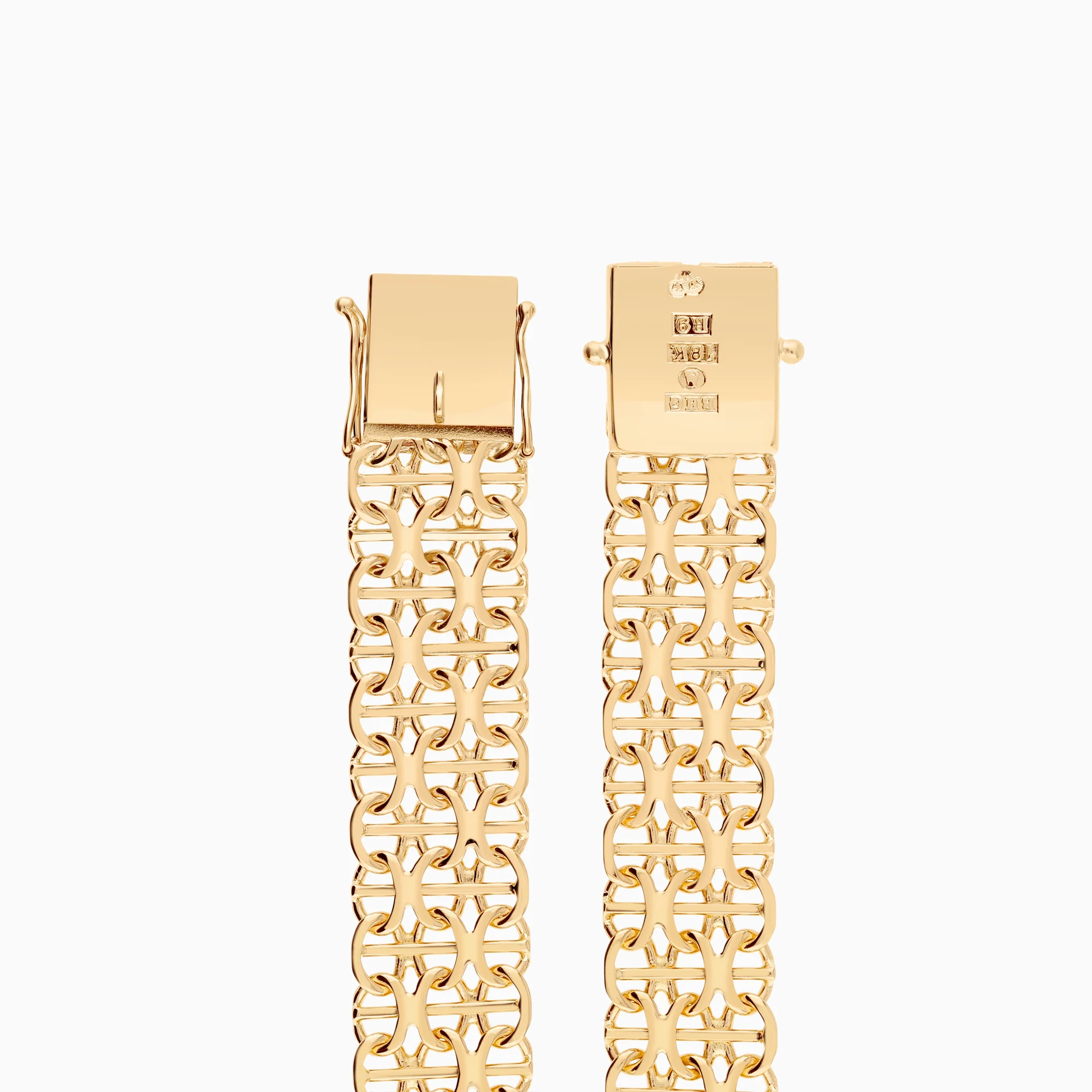 X-link bracelet with bar 15.74g 18K gold - Image 2