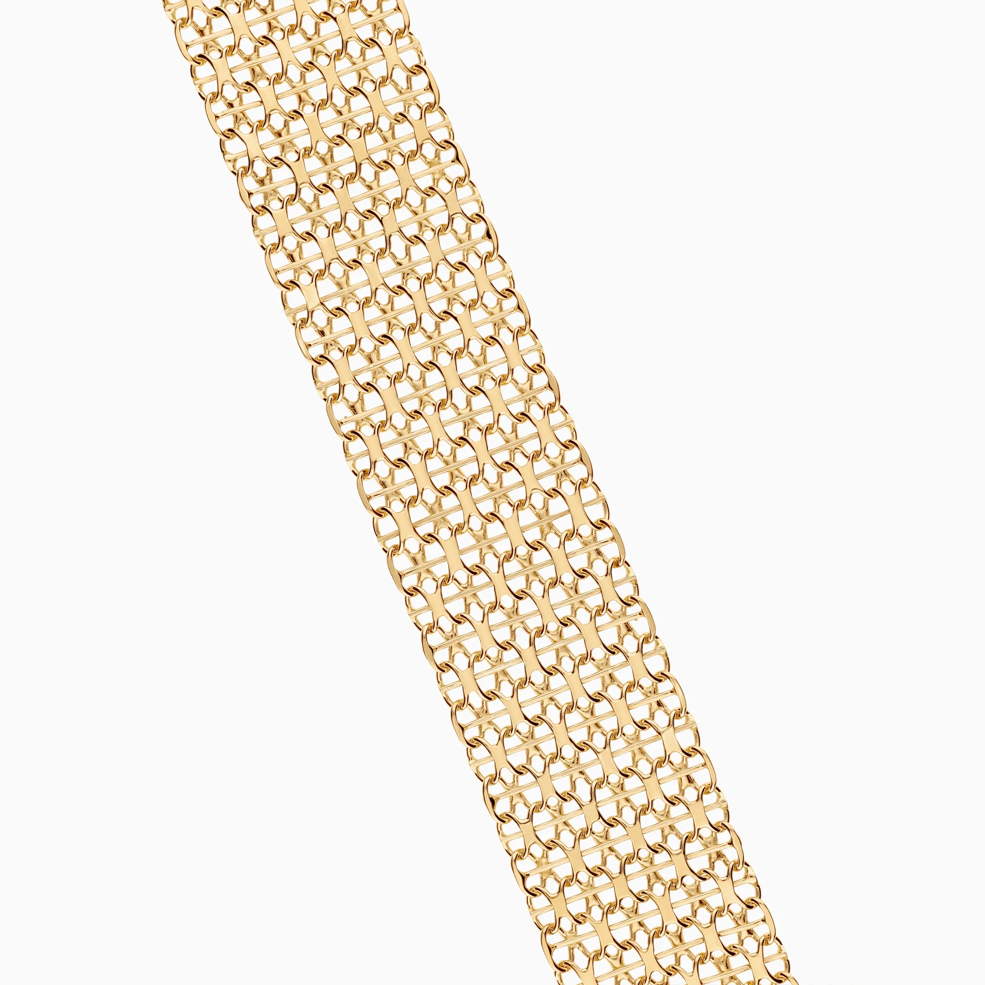 X-link bracelet with bar 25.75g 18K gold