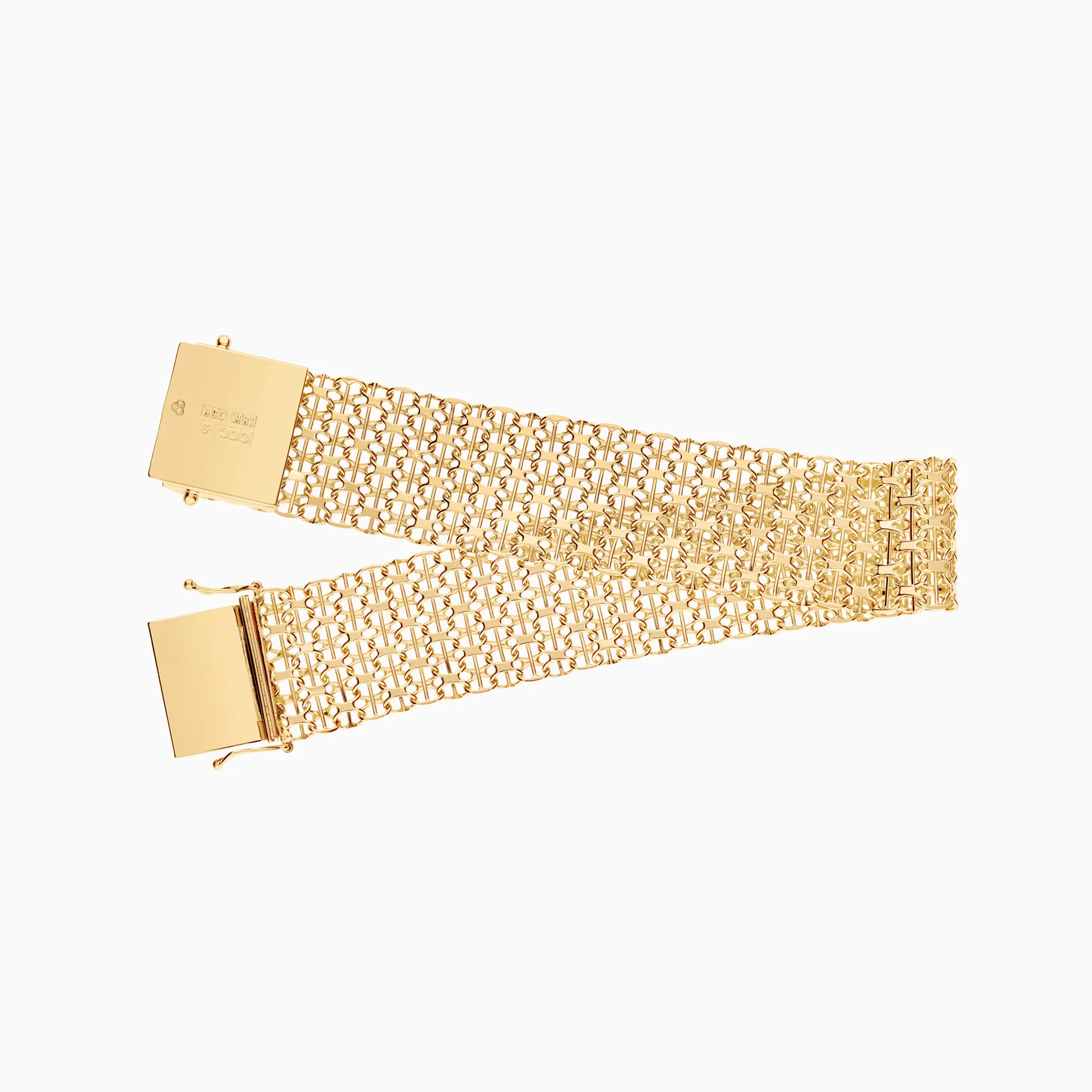 X-link bracelet with bar 25.75g 18K gold - Image 2