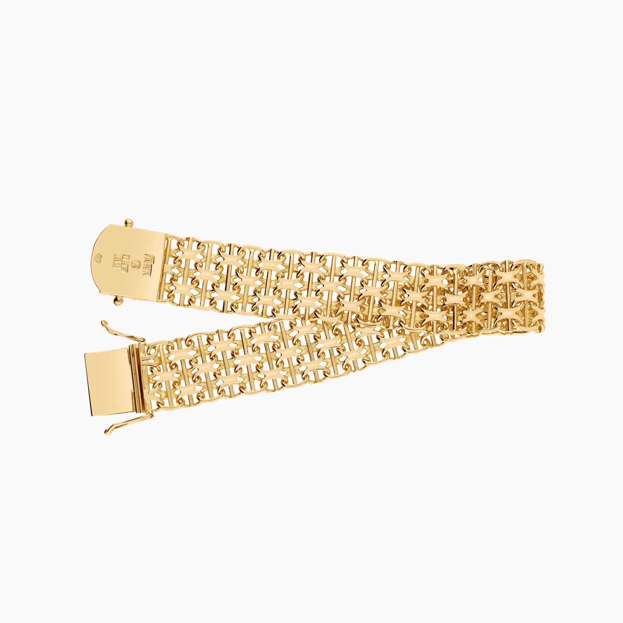 X-link with bar bracelet 28.58g 18K gold - Image 2