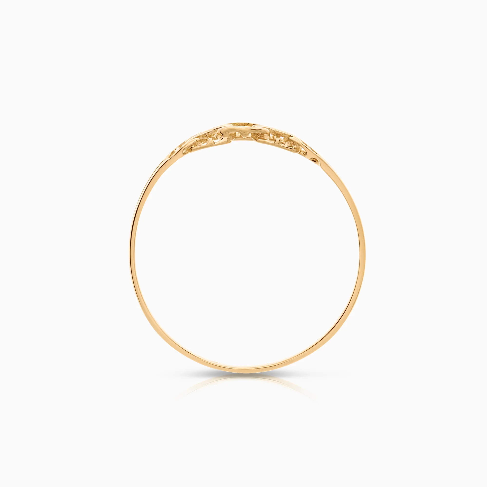 X-link with bar ring 1.41g 18K gold - Image 2