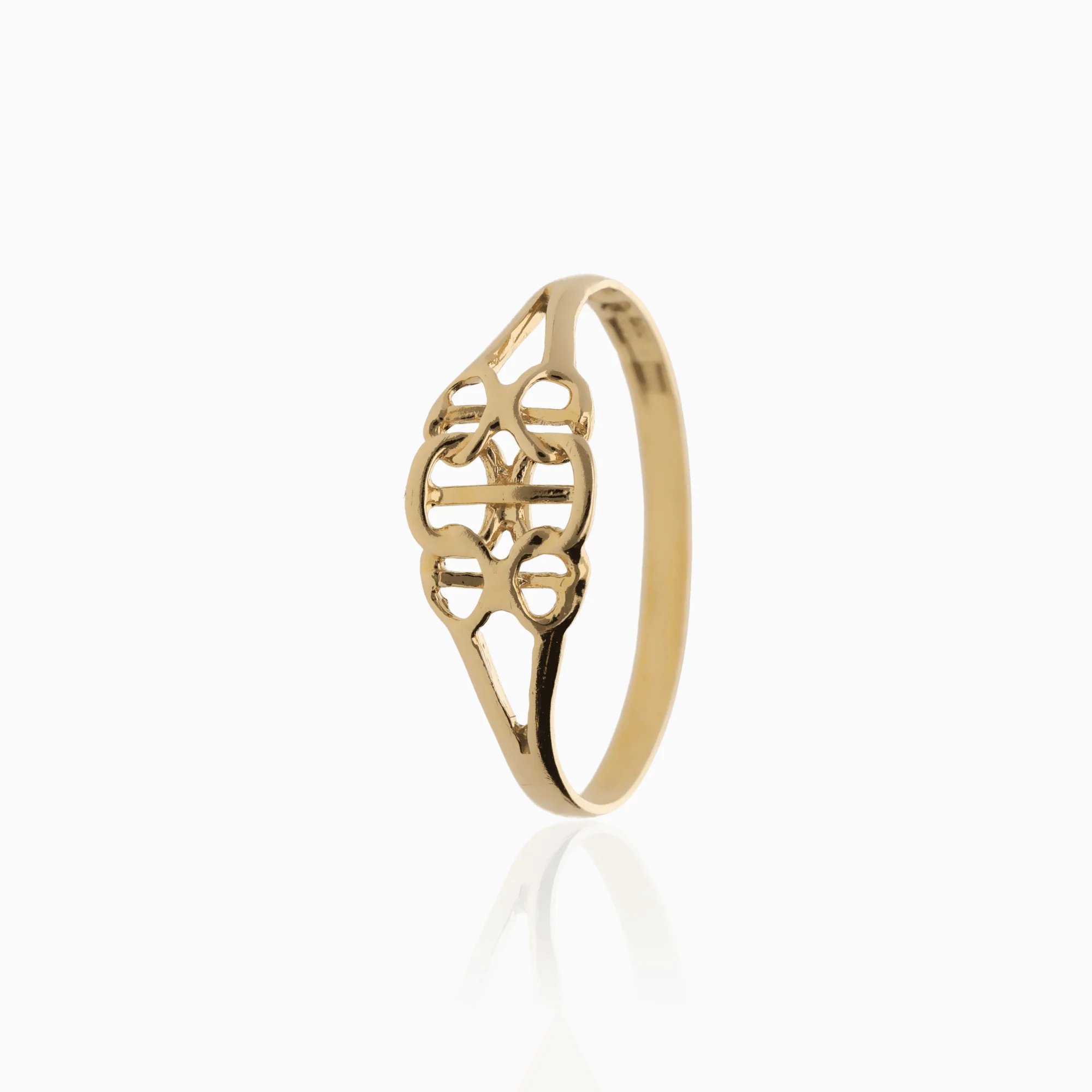 X-link ring 0.90g 18K gold