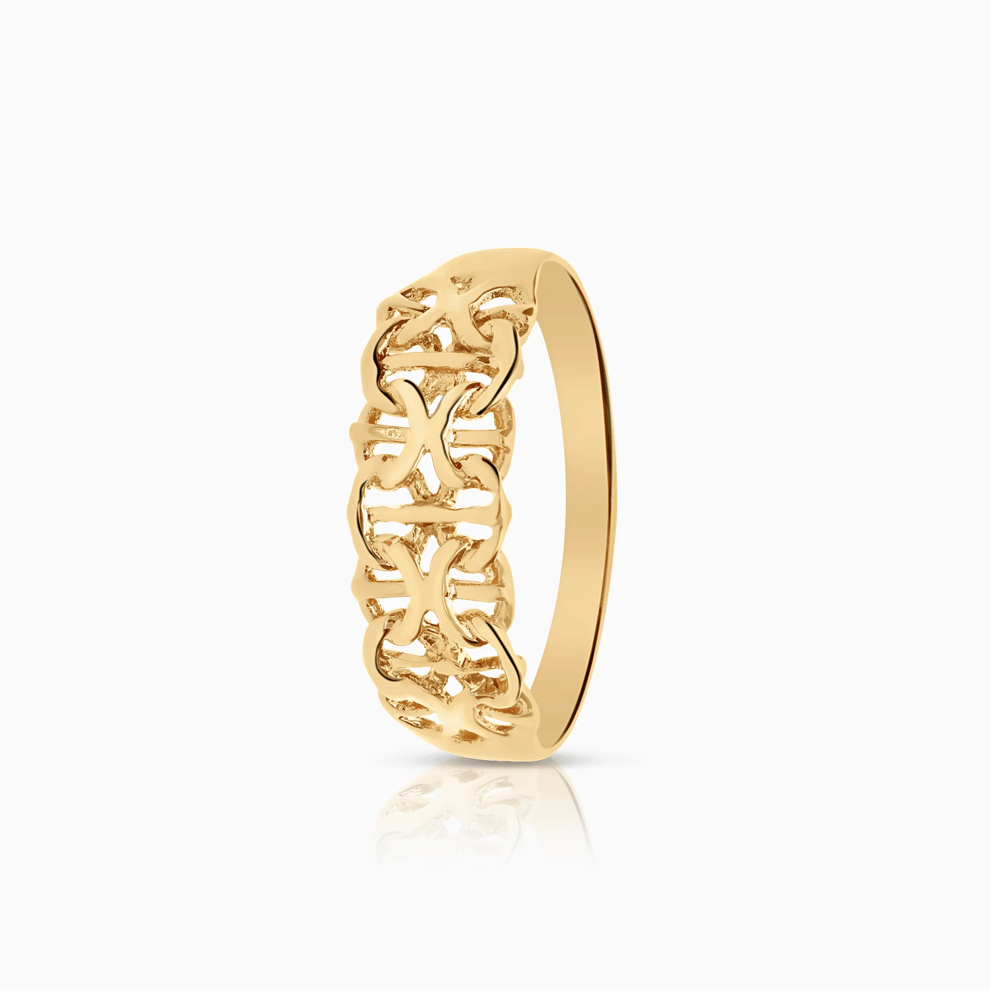 X-link ring 2.20g 14K yellow gold